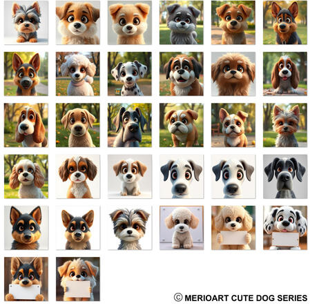 Cute dog image set